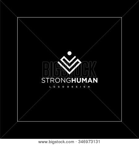 Simple Logo Design Of Letter S And Human With White Background - Eps10 - Vector.