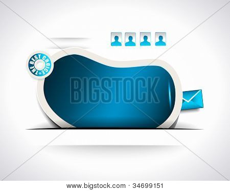 Templave web moderno con carta stile sfondo e ombre trasparenti. Ideale per sito Web aziendale 