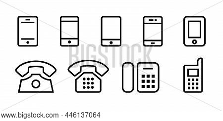 Phone Icon, Call, Smartphone Icon Vector Design, Telephone Contact, Mobile Differente Contect