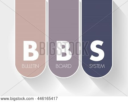 Bbs - Bulletin Board System Acronym, Technology Concept Background