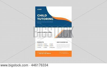 Online Study Classes Flyers, Online Tutors Flyer Template, Course Flyer Template, Education Flyer, O