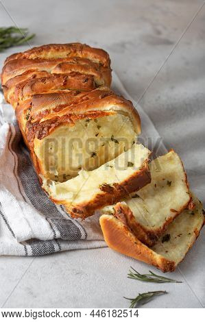 Homemade Fresh Pull Apart Bread With Garlic And Parsley