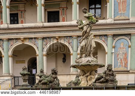 January 4, 2021 - Poznan, Poland: The Statue Of Proserpine - One Of The Four Fountains On The Old Ma