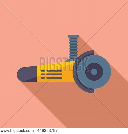Grinding Tool Icon Flat Vector. Angle Cutter. Grinder Machine