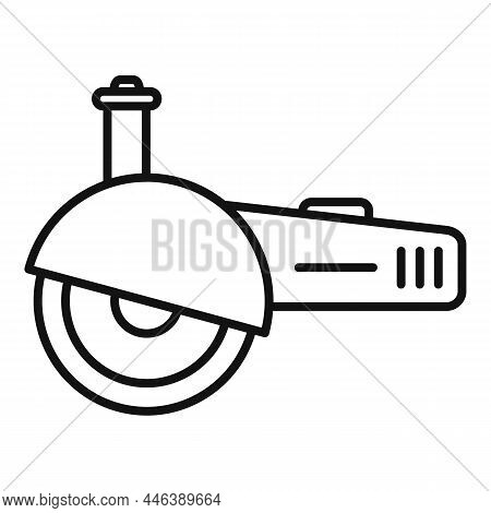 Grinding Tool Icon Outline Vector. Angle Cutter. Grinder Machine