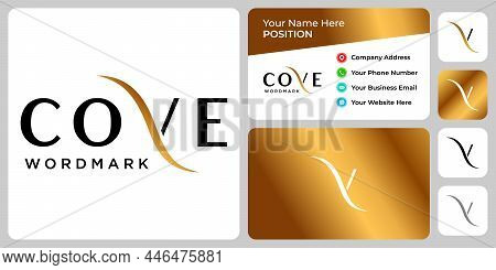Beauty Wordmark Logo Design With Business Card Template.