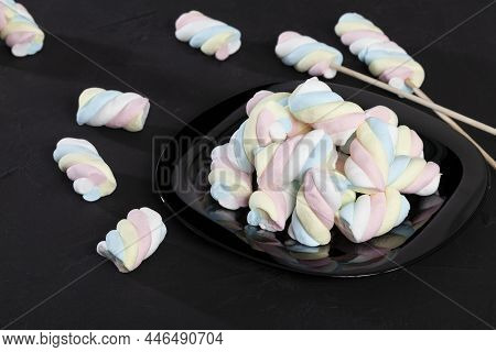 Multicolored Marshmallows - Tasty, Colorful And Fluffy Marshmallows.