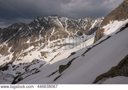 High Tatras Landscape - View From The Trail To Zawrat.