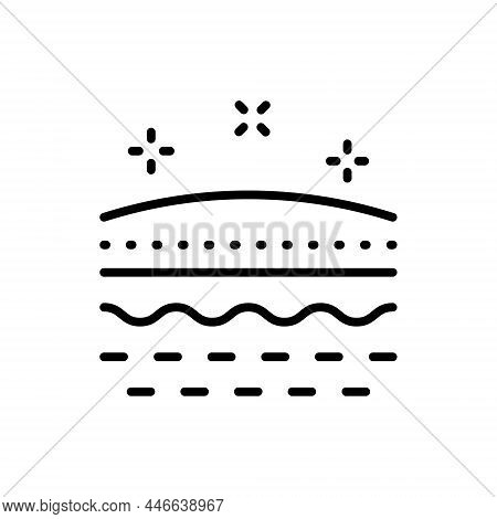 Every 24 Hours Barrier Safety For Skin Linear Pictogram. Skin Uv Protect 24h Line Icon. Skin Layer A