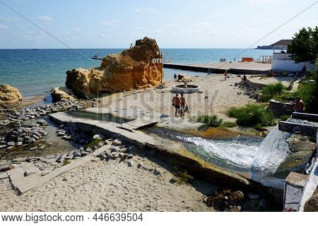 Odesa, Ukraine - September 25: The People Taking Sunbath On A Beach On September 25, 2020 In Odesa, 