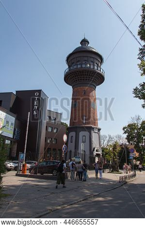 Zelenogradsk, Russia - August 07 2019: Exterior View Of Water Tower And Museum Of Cats Murarium On A