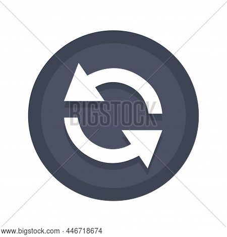 Sync Icon Simple Sign. Sync Icon Flat Vector Illustration For Graphic And Web Design,sync Glyph Icon