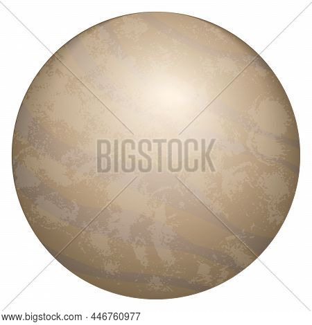 Planet Venus. Illustraton Of The Space Object In The Solar System, Isolated On A Transparent Backgro