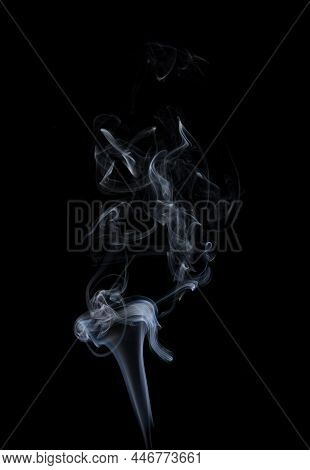 Background Of Abstract Smoke On Dark Background.