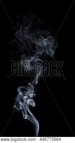 Background Of Abstract Smoke On Dark Background.