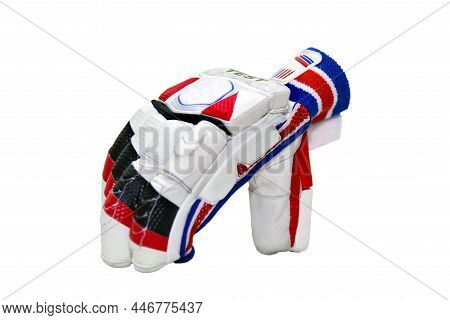 Cricket Glove Isolated With White Background.  Batsmen Gloves.