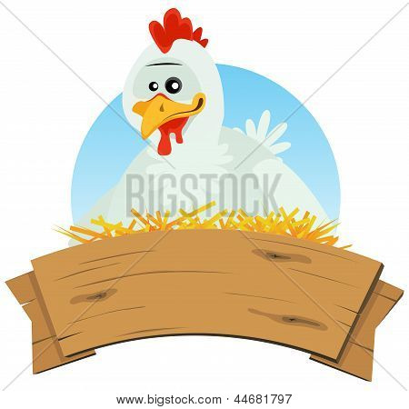 ไก่รังและไม้แบนเนอร์