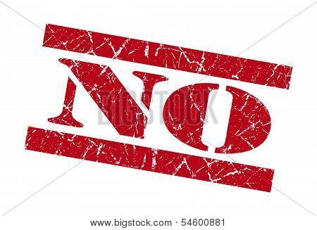 No Red Grunge Stamp