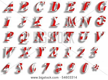 Sweet CANDY text and number set