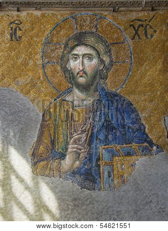 Hagia Sofia: Christ Mosaic (For Editorial Use)