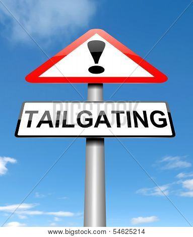 Tailgating Concept.