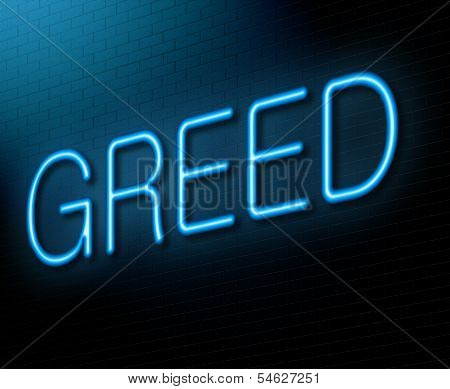 Greed Concept.