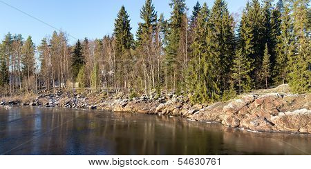Rocky Shore Of The River