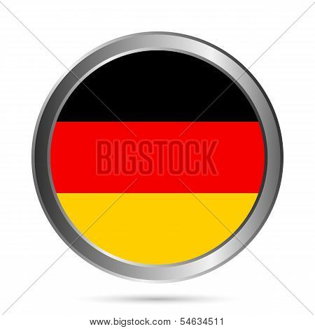 Germany Button. The Colors Of The Original.