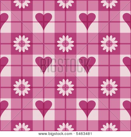 Harten en bloemen Plaid