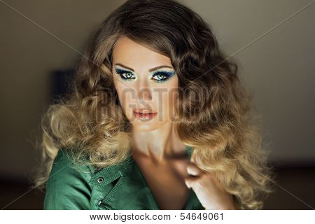 Beauty Portrait Of Attractive Young Girl.