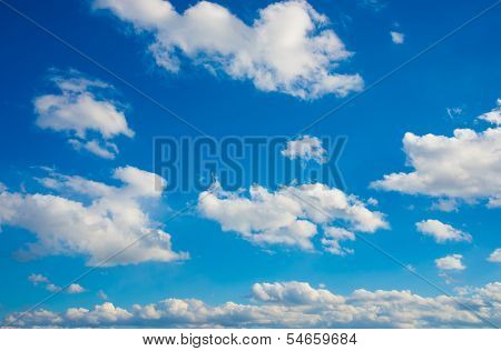 Cloud And Blue Sky On A Sunny Day