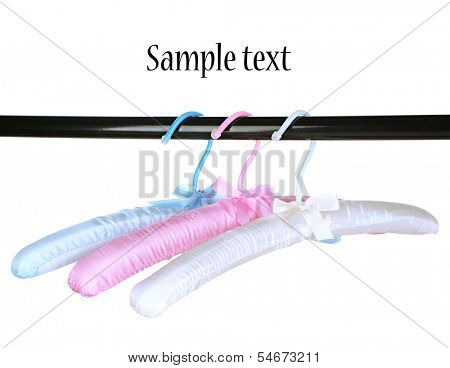 Beautiful hangers isolated on white