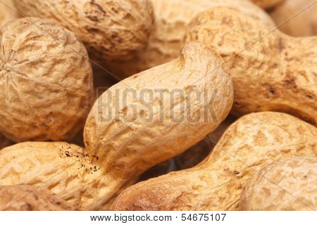 close-up of some peanuts.
