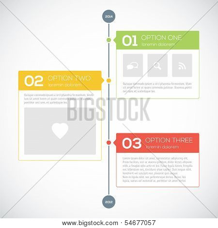 Modern timeline design template