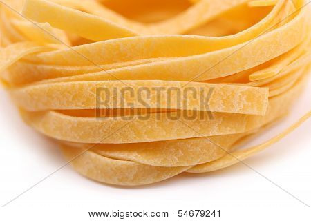 Tagliatelle paglia e fieno tipycal italian pasta.