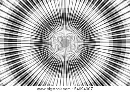 Grayscale grace. Radial pattern