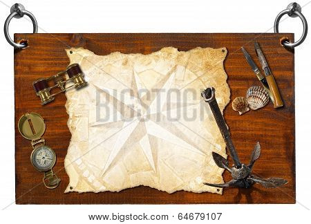 Journey Signboard With Clipping Path