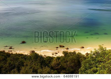 Beach Bay In Portinho Da Arrabida, Portugal