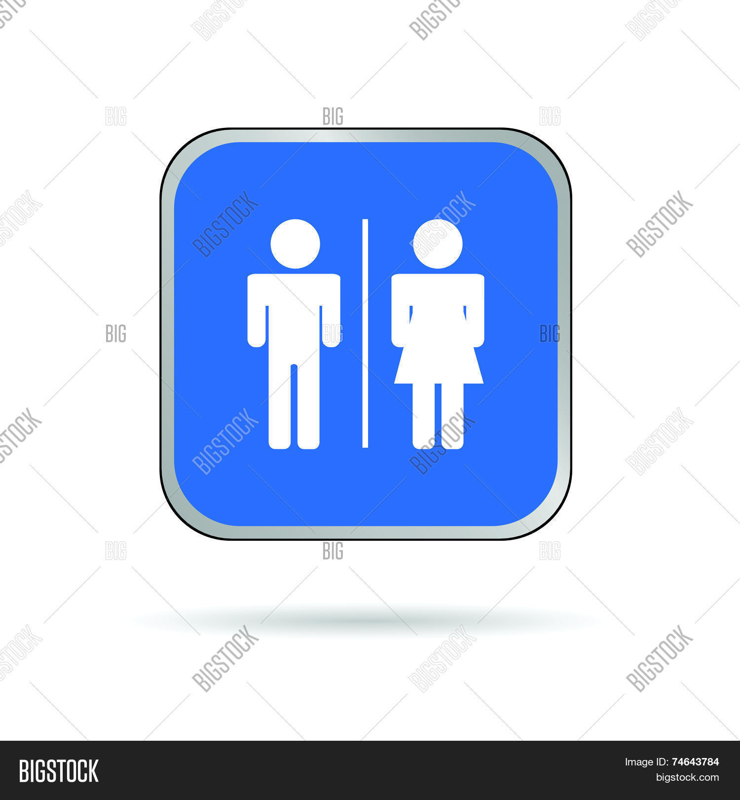 Man Woman Icon Blue Vector & Photo (Free Trial) | Bigstock