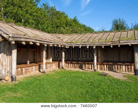 Viking Age immagazzina Farm House In un villaggio