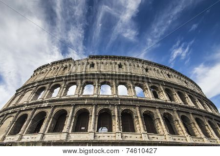 Roman coliseum historic monument