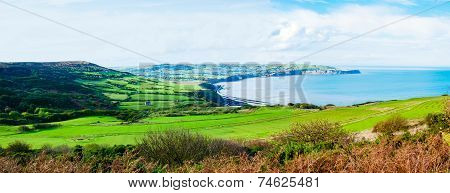 Scenic View Over Of Robin Hoods Bay In Ravenscar, North Yorkshire, England