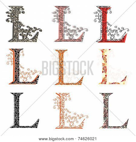 Various Combination Fishnet Letter L.