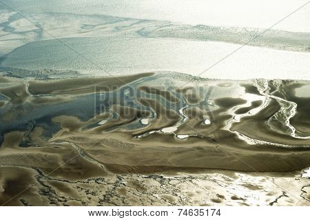 Aerial View From The Schleswig-holstein Wadden Sea National Park, Germany