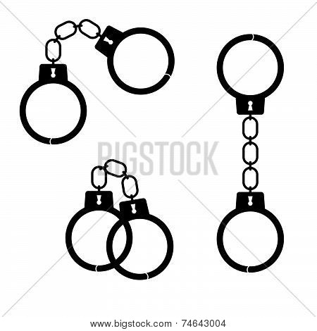 Handcuff Black Vector