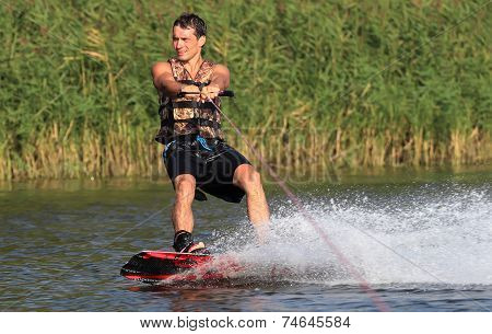 Athlete On The Wakeboard