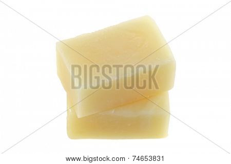 2 Bars of Camphor soap, isolated on white