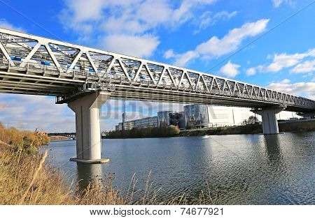 Myakininskiy (mitinskiy) Metro Bridge In Moscow