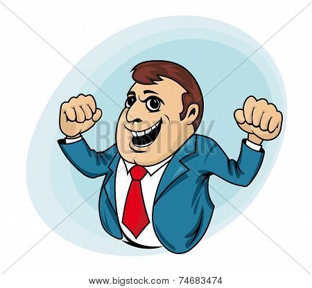Power muscular businessman
