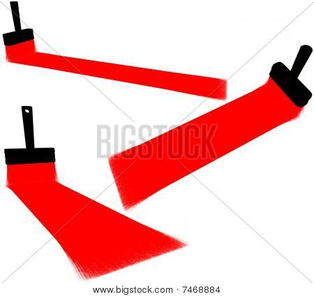 3 grafische kwast beweegt acties